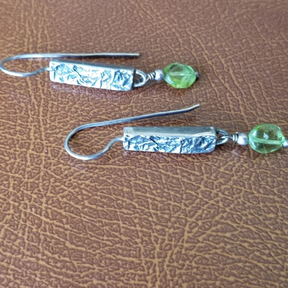 Silpada Sterling Silver & Peridot Earrings - Picture 7 of 8